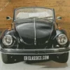 Black Volkswagen Beetle Convertible Car Diamond Painting