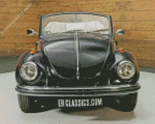 Black Volkswagen Beetle Convertible Car Diamond Painting