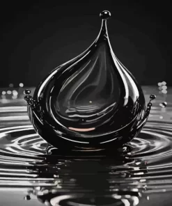 Black Water Drop Diamond Painting