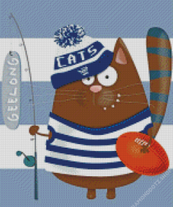 Cute Geelong Cats Football Art Diamond Paintings