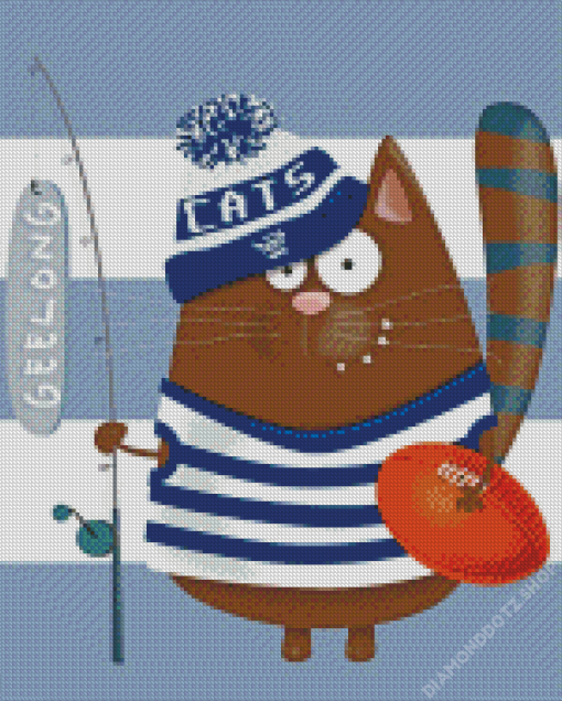 Cute Geelong Cats Football Art Diamond Paintings