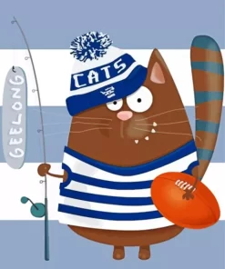 Cute Geelong Cats Football Art Diamond Paintings