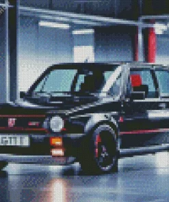 Classic Black Vw Golf Gti Diamond Painting