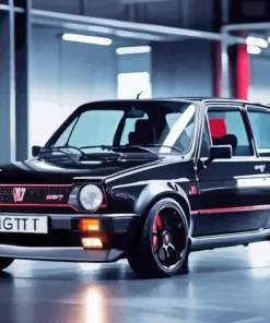 Classic Black Vw Golf Gti Diamond Painting