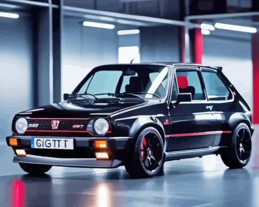 Classic Black Vw Golf Gti Diamond Painting