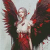 Girl By Bleeding Wings Diamond Painting