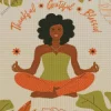 Black Woman Meditating Diamond Painting