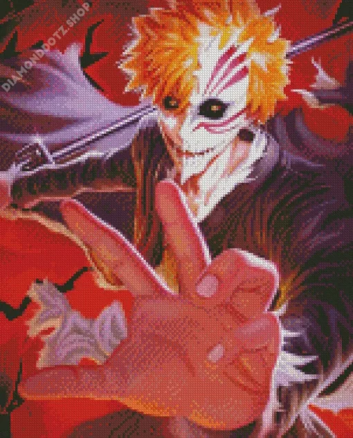 Bleach Ichigo Half Hollow Diamond Painting