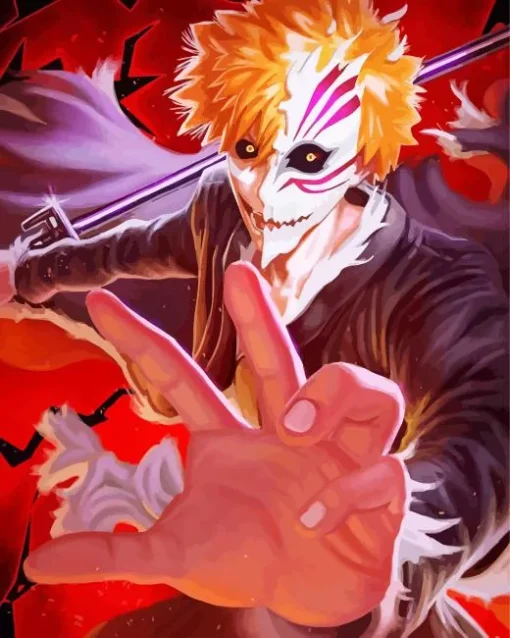 Bleach Ichigo Half Hollow Diamond Painting