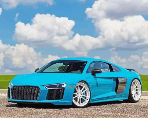 Blue Audi I8 Diamond Painting