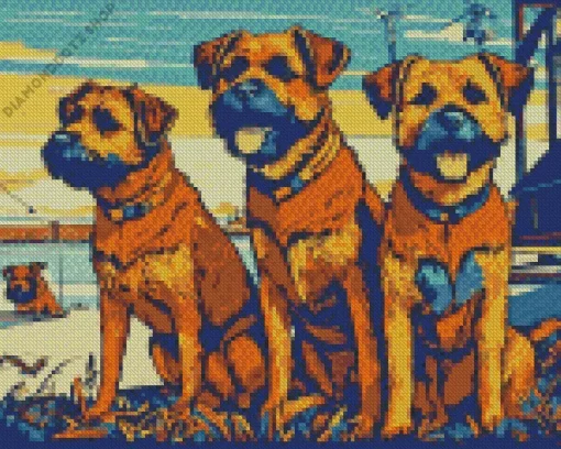 Brown Schnauzers Diamond Painting