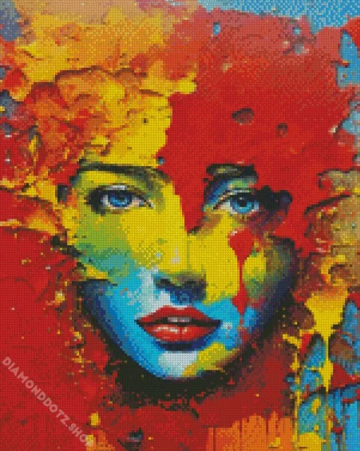 Colorful Abstract Face Diamond Painting