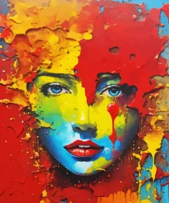 Colorful Abstract Face Diamond Painting