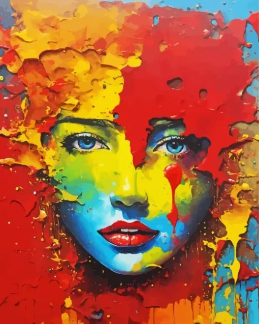 Colorful Abstract Face Diamond Painting