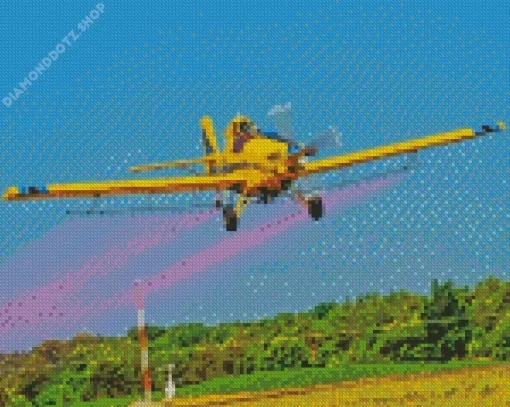 Crop Duster Airplane Diamond Painting