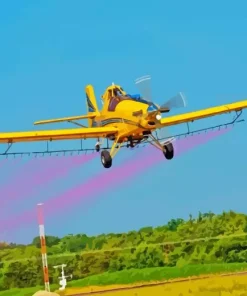 Crop Duster Airplane Diamond Painting