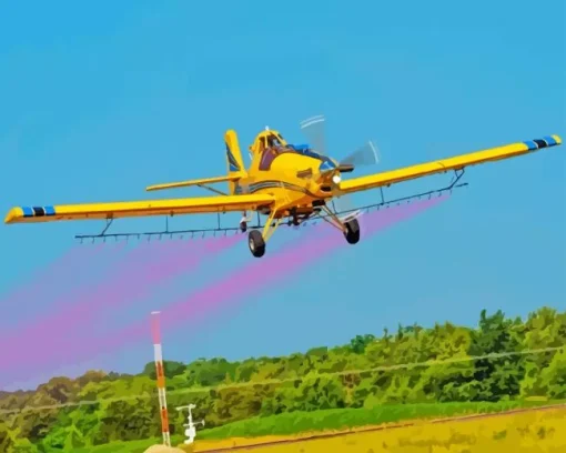 Crop Duster Airplane Diamond Painting