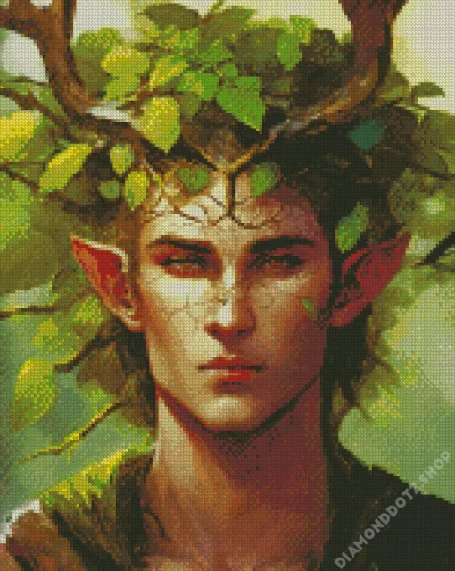 Elf Green Tree Man Diamond Painting