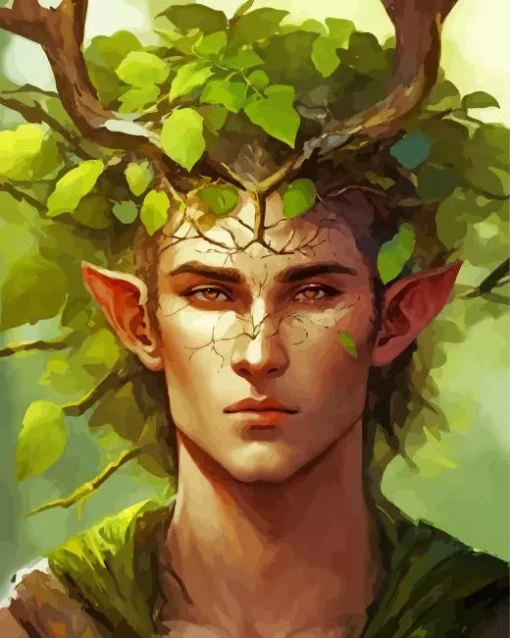 Elf Green Tree Man Diamond Painting