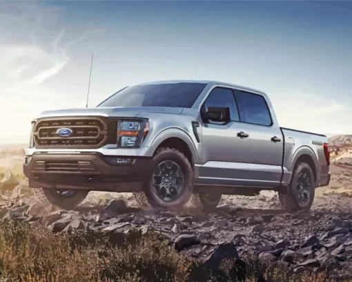 F150 Gray Diamond Painting