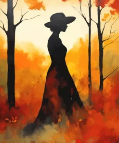 Female Silhouette Art Diamond Painting