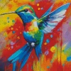 Flying Colorful Hummingbird Diamond Painting