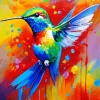 Flying Colorful Hummingbird Diamond Painting