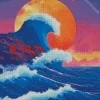 Full Moon Great Wave Diamond Painting