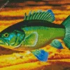 Green Bass Fish Diamond Painting