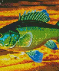 Green Bass Fish Diamond Painting