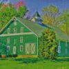 Green Barn Diamond Painting