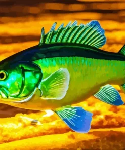 Green Bass Fish Diamond Painting