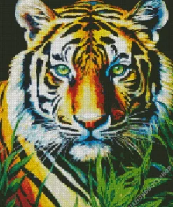 Green Eyes Tiger Art Diamond Painting