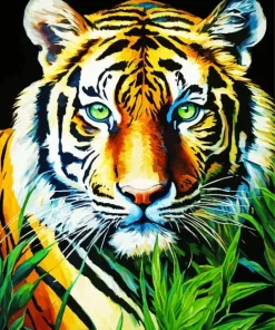 Green Eyes Tiger Art Diamond Painting