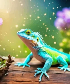 Green Lizard Diamond Painting