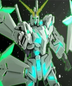 Green Unicorn Gundam Diamond Painting