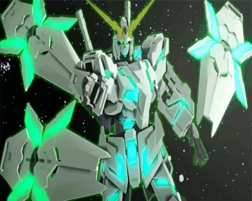 Green Unicorn Gundam Diamond Painting