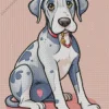 Grey Great Dane Diamond Painting