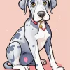 Grey Great Dane Diamond Painting