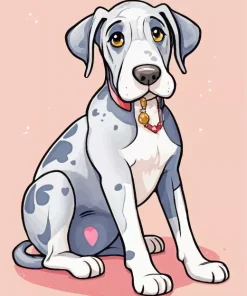 Grey Great Dane Diamond Painting