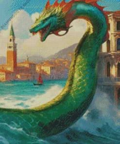 Italian Green Sea Dragon Diamond Painting