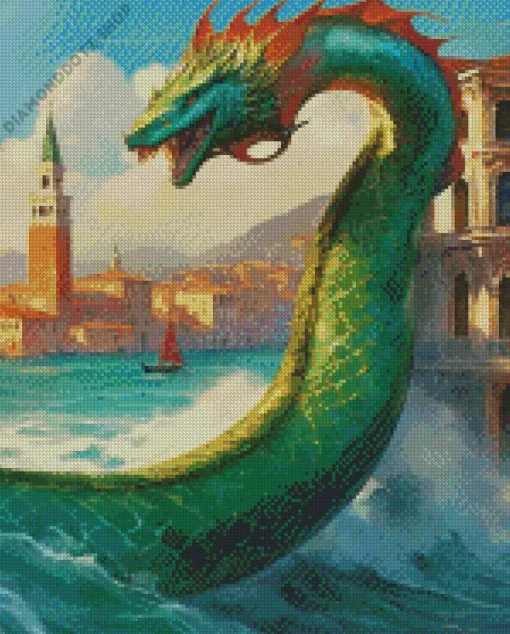 Italian Green Sea Dragon Diamond Painting