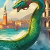 Italian Green Sea Dragon Diamond Painting