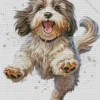 Grey Tibetan Terrier Diamond Painting